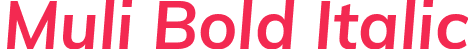 Muli Bold Italic